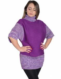 Maxi-pull in lana a coste... 2