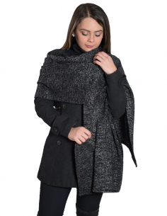 Sciarpa in nero e argento