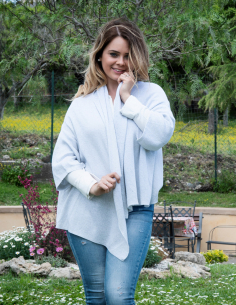 Kimono in lana con inserti... 2