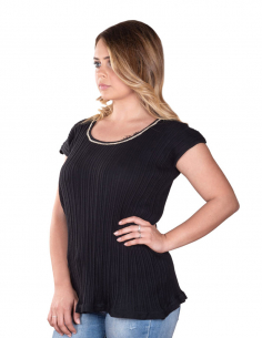 Maglia a coste con strass... 2