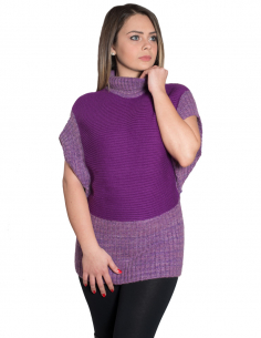 Maxi-pull in lana a coste...